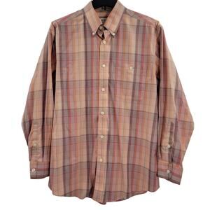 Orvis button shirt long sleeve peach color size L
